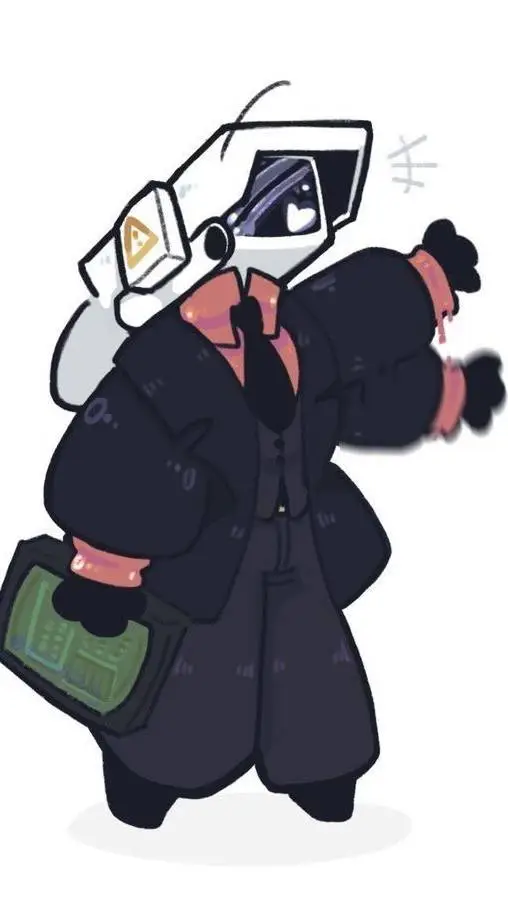 ai character: camara man pink  background