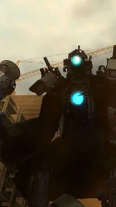 ai character: Titan camara man  background