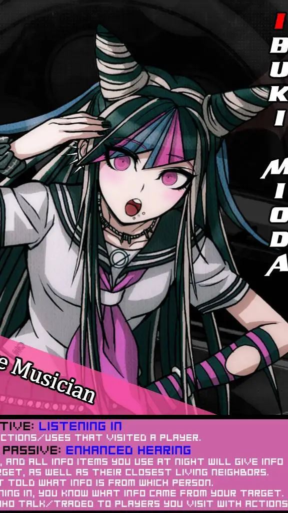 ai character: ibuki mioda  background