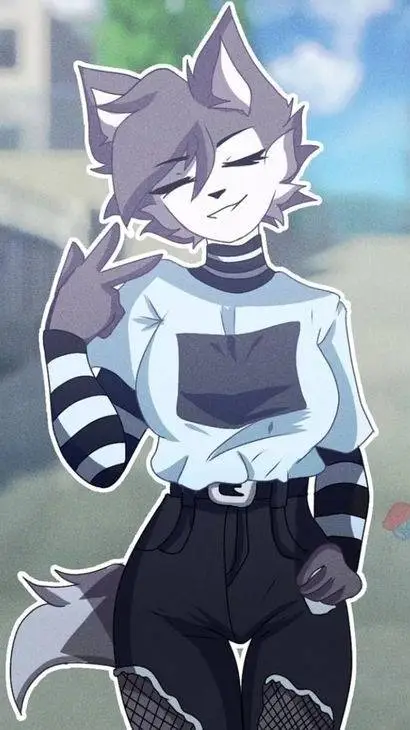 ai character: furry tomboy  background