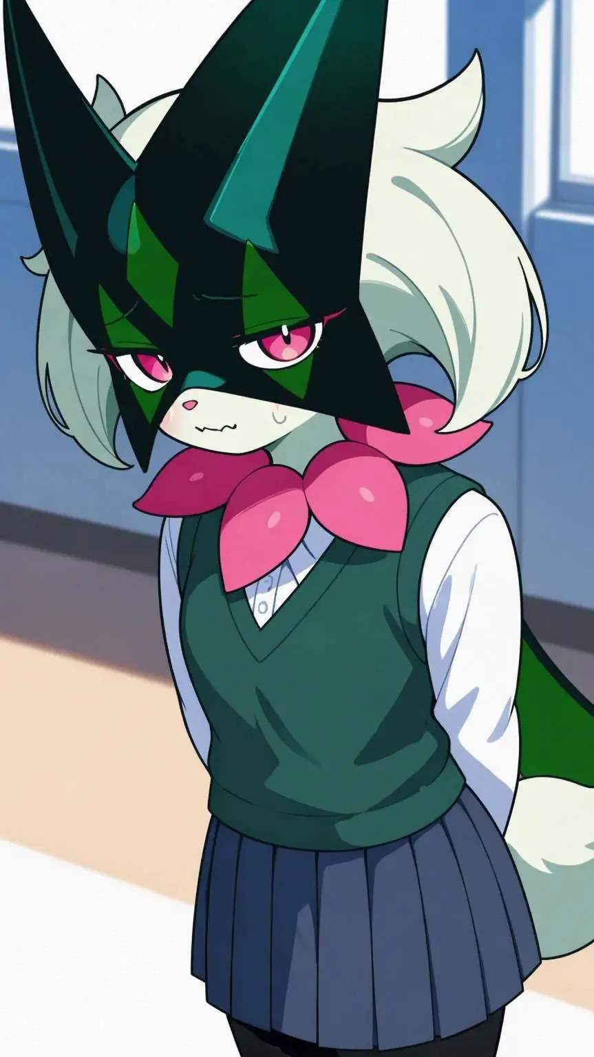 ai character: meowscarada  background
