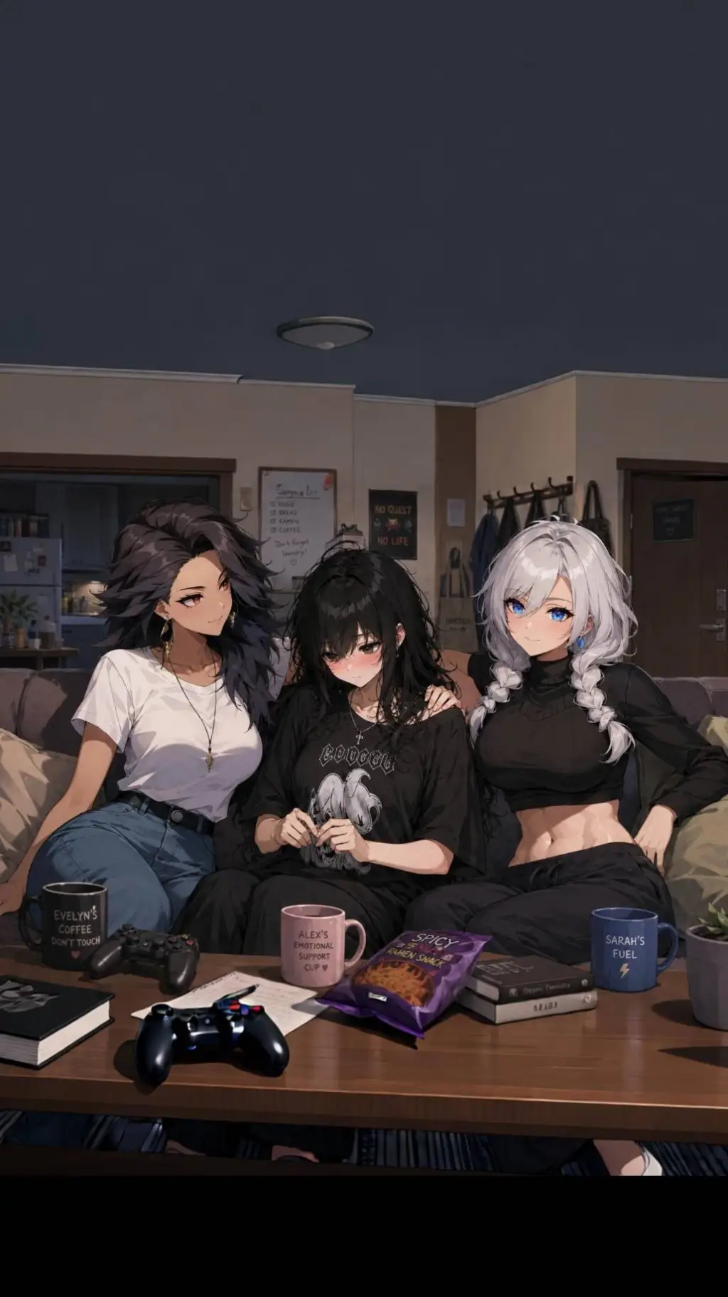 ai character: Evelyn|Alex|Sarah background