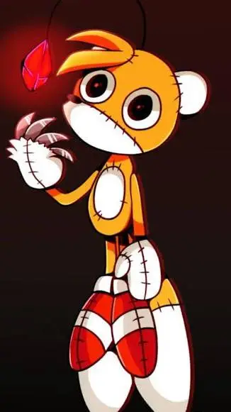 ai character: Tails doll mujer  background