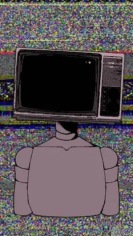 ai character: Tv robot Quebrado background