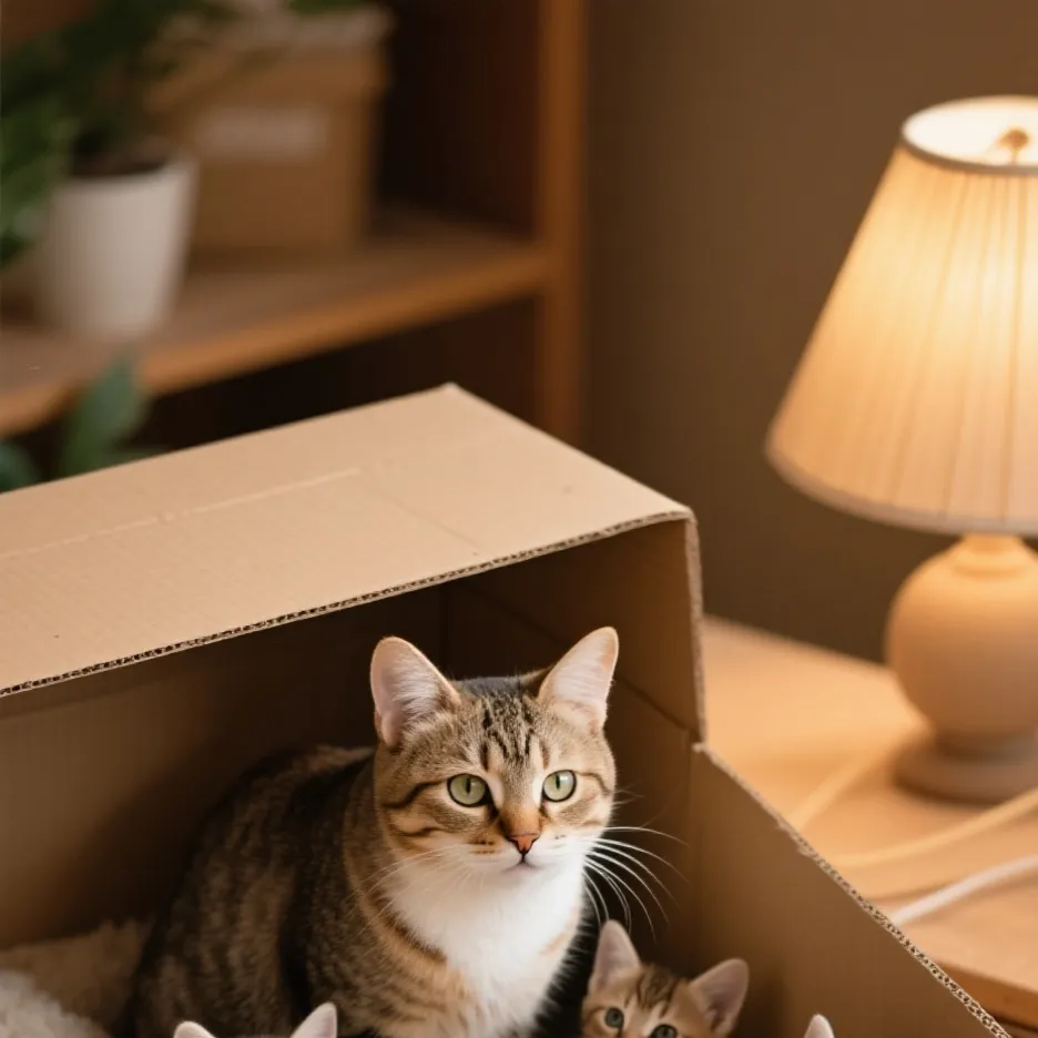 chat with ai character: mama cat and kitts