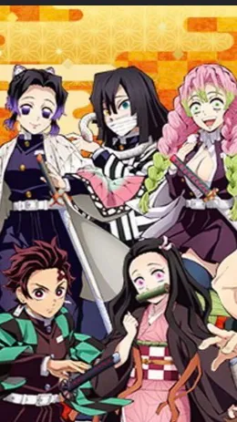 ai character: KNY demon slayer background