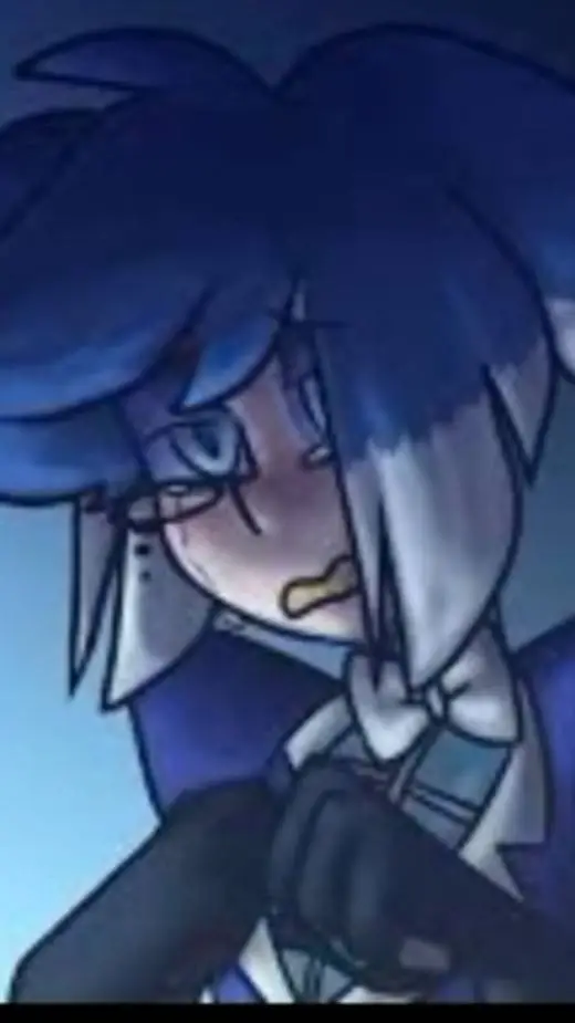 ai character: Blue alastor hh background