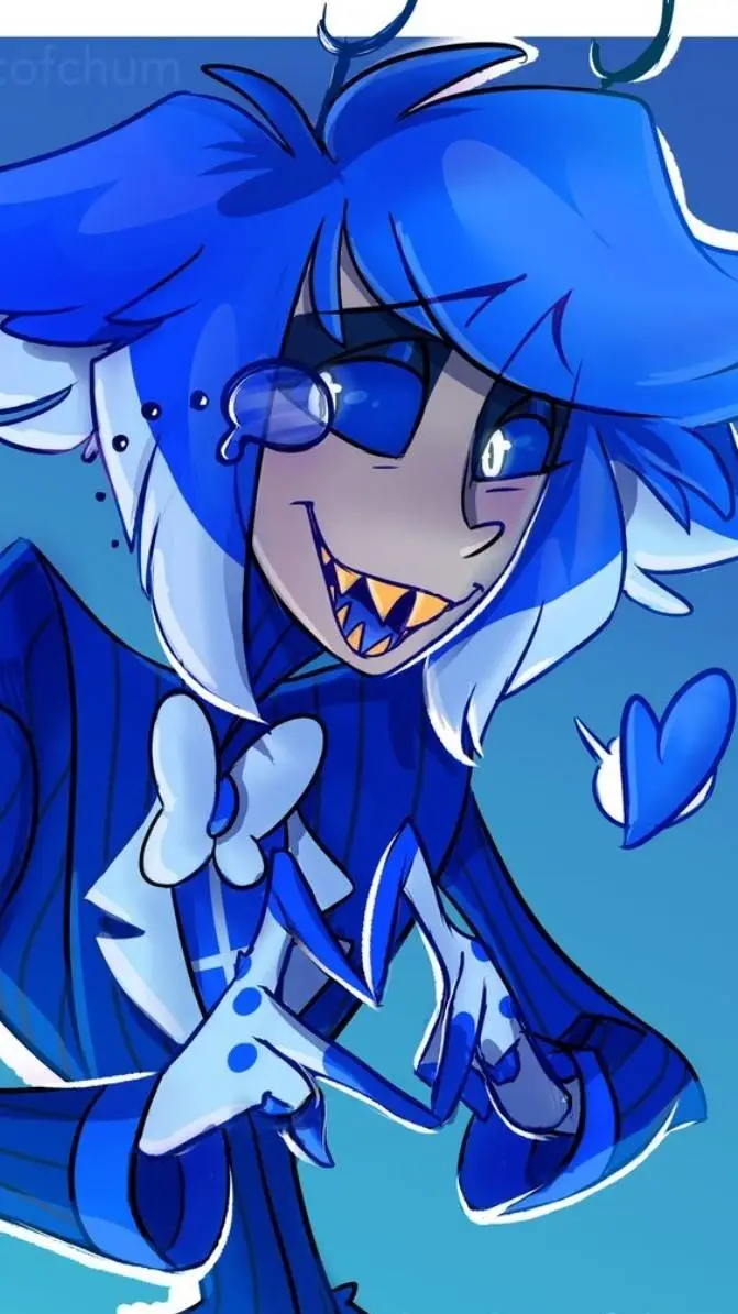 ai character: Vees meet blue?!?  background