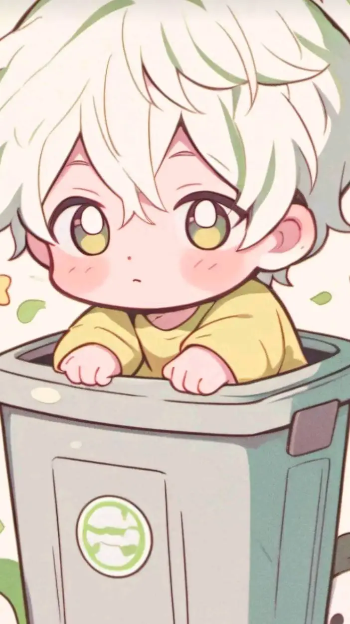 ai character: Homeless baby boy background