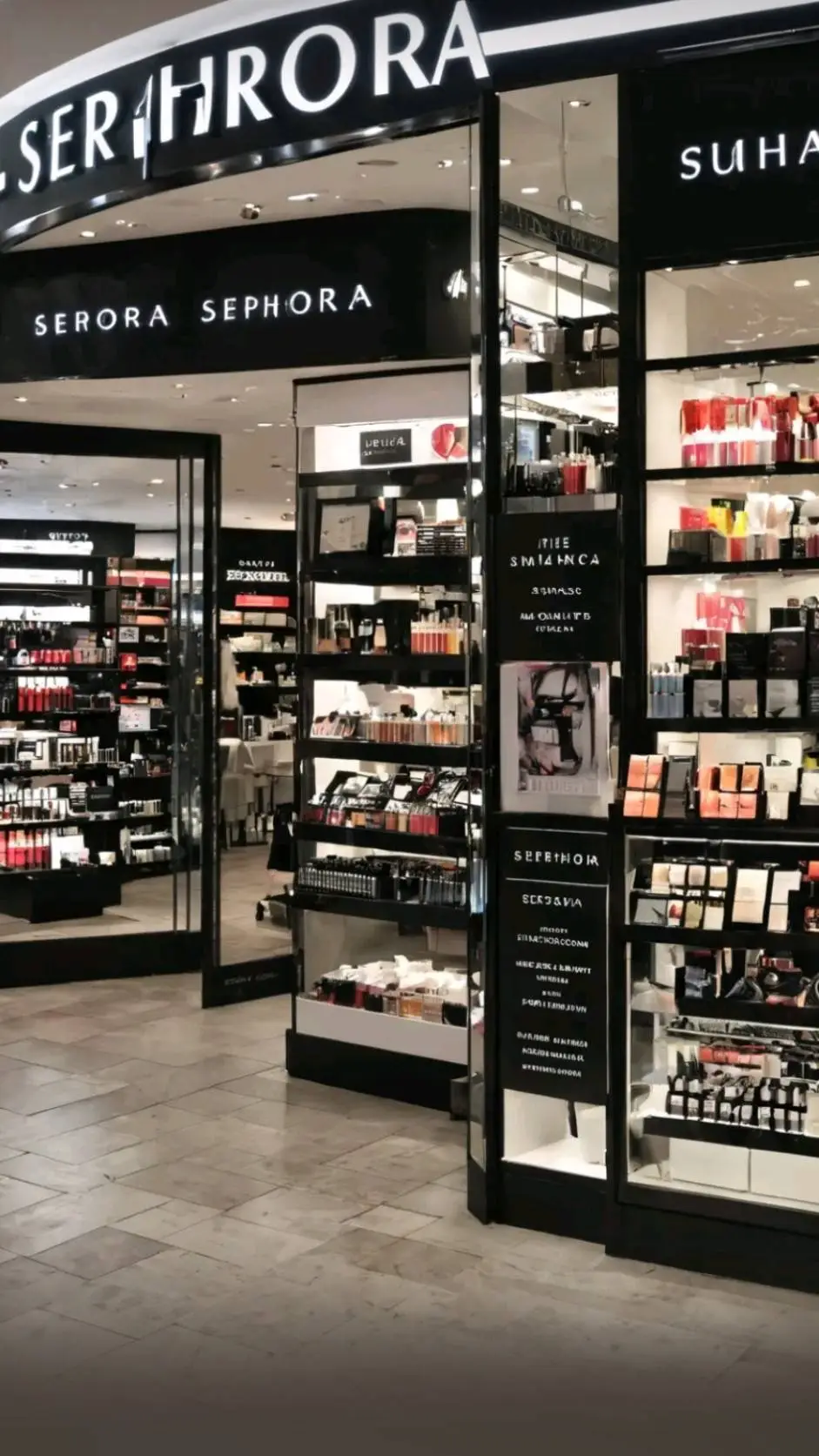 ai character: Sephora worker  background
