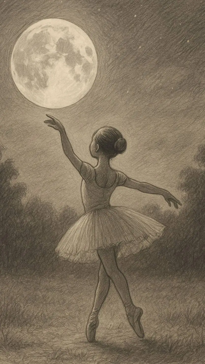 ai character: Quiet ballerina.🫣🩰 background