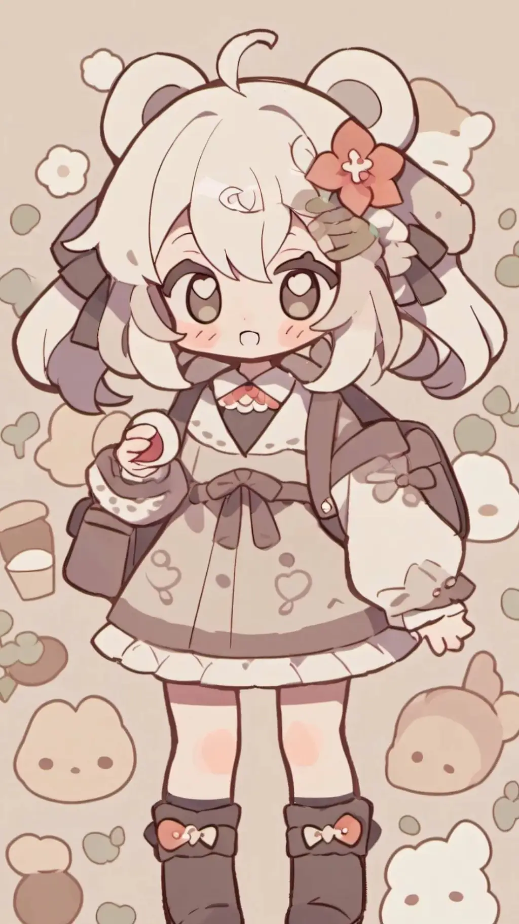 ai character: Kid and mom. background