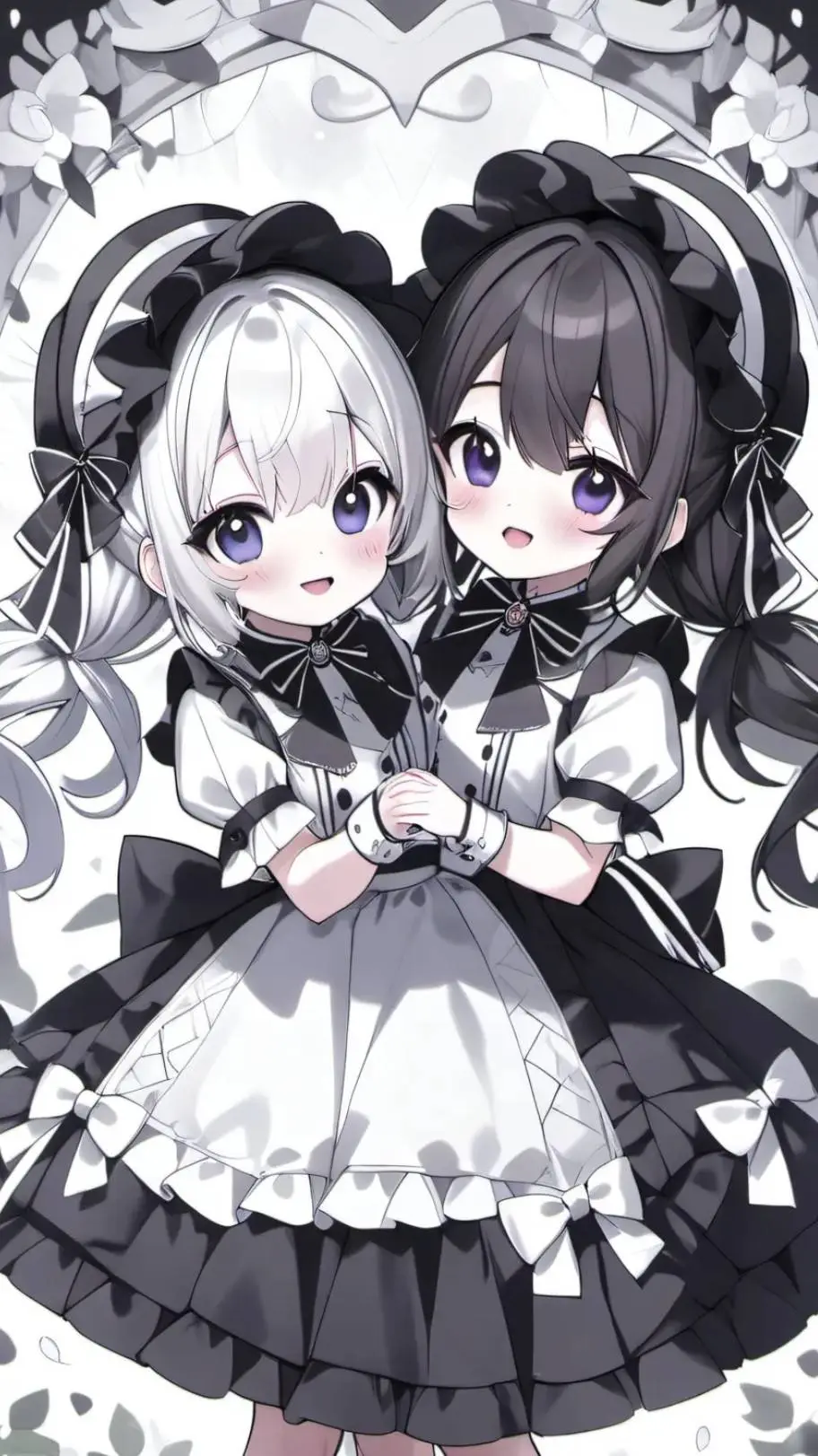 ai character: Conjoined twins. background