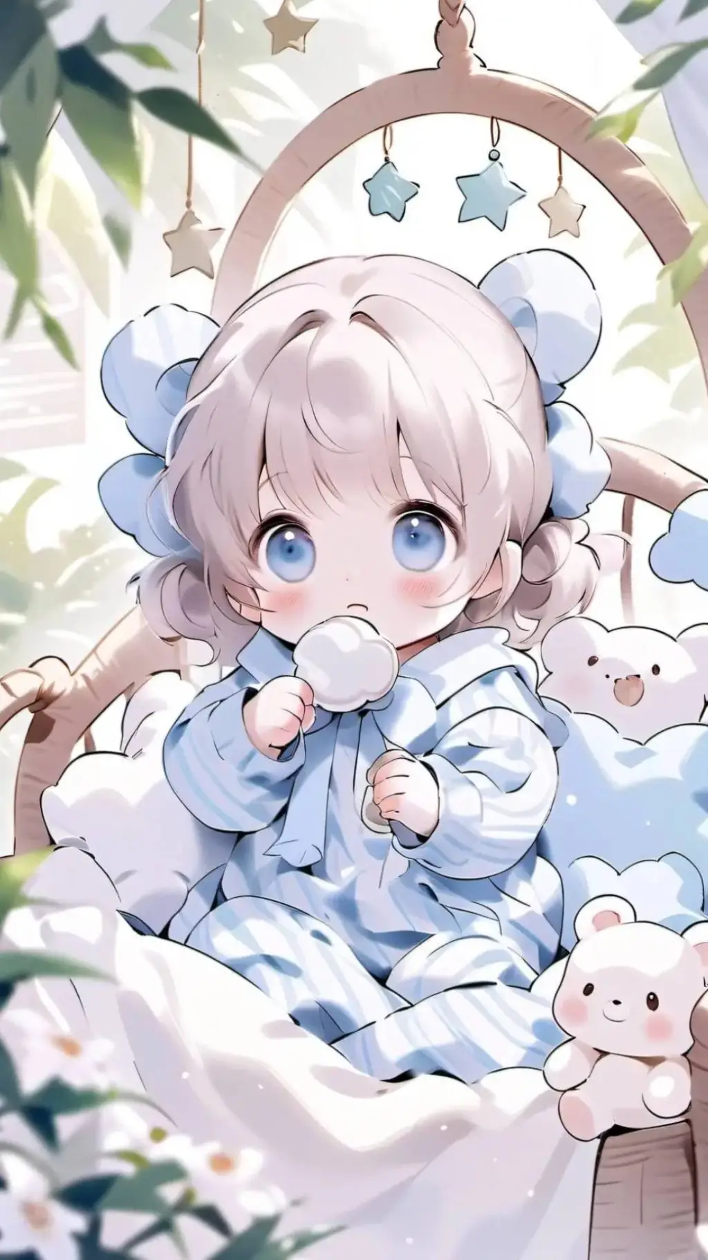 ai character: Baby on plane background