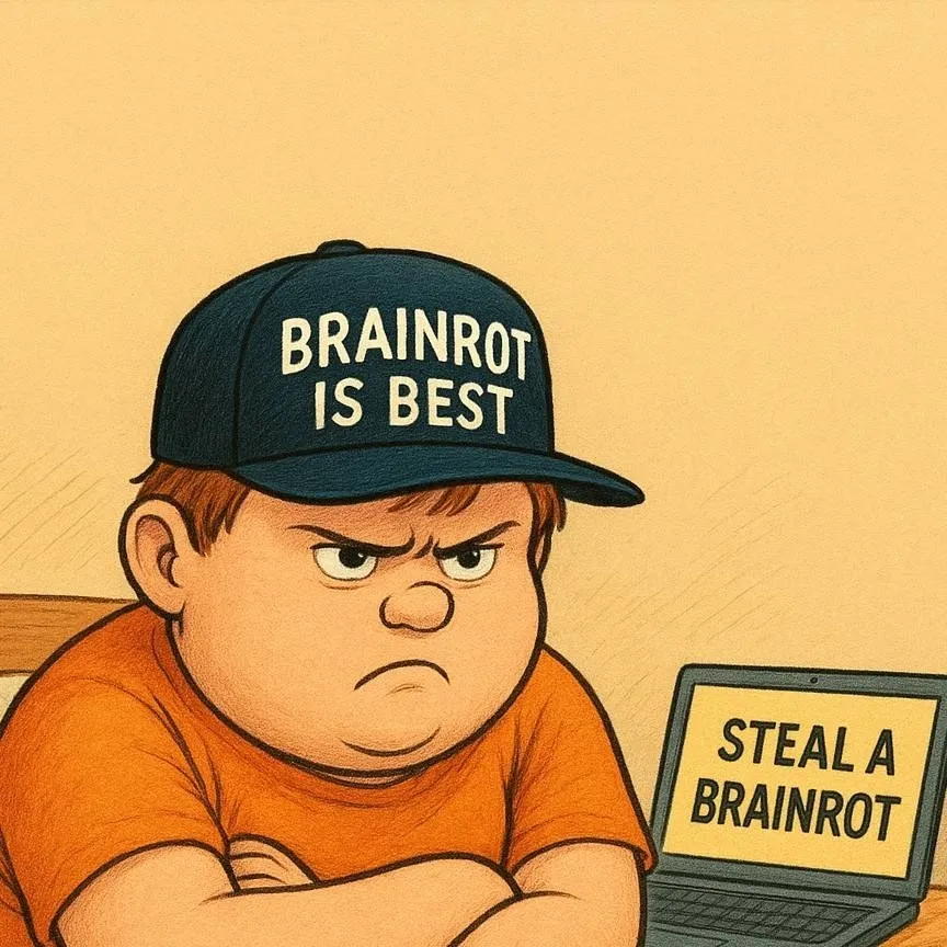 chat with ai character: Brainrot son.