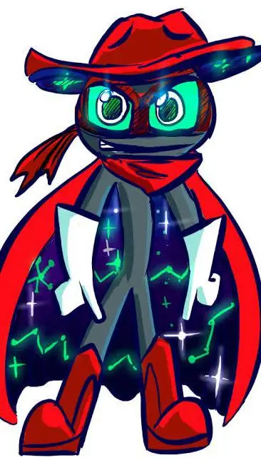 ai character: Green-eyed Cowboy background