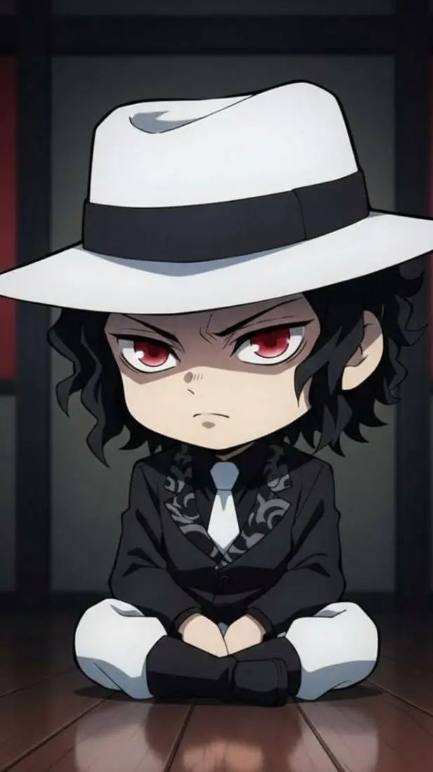 ai character: Muzan Chibi  background