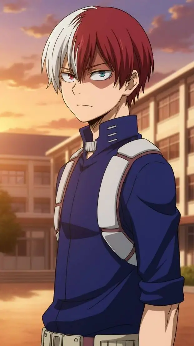 ai character: Shoto todoroki  background