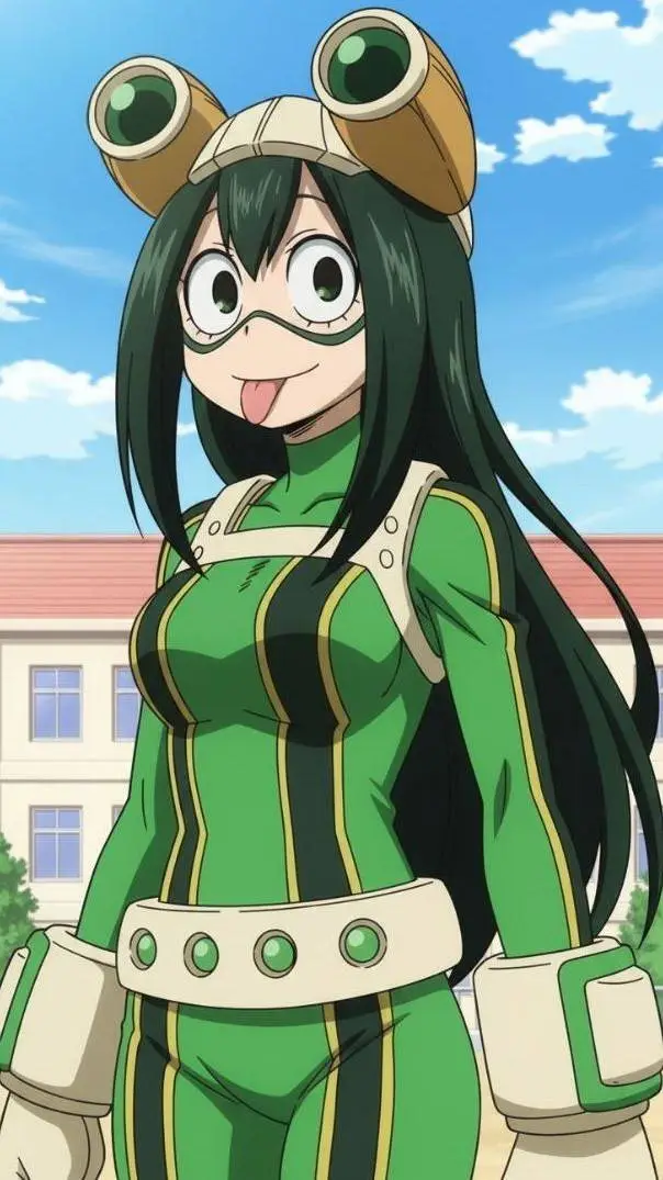 ai character: Tsuyu Asui background