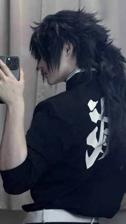 ai character: tomioka...❄️🩵 background