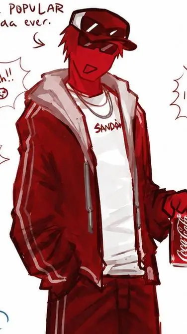 ai character: Coke {Coca-Cola} background