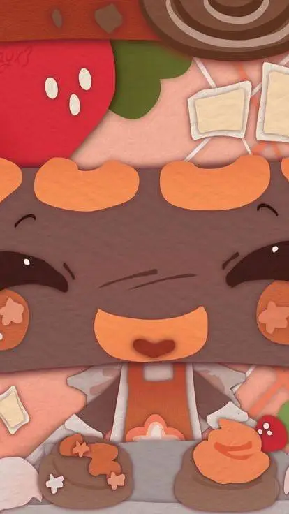ai character: COSMO🍪🍫 background
