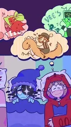 ai character: DW SLEEPOVER🌙🌠 background