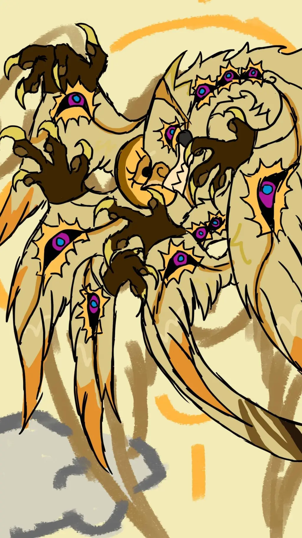 ai character: Ouratum🪽👁 background