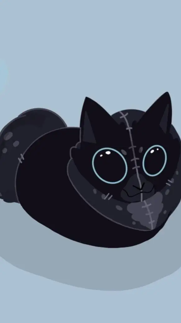 ai character: FELIFAUX🐈‍⬛️🦴 background