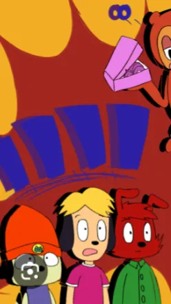 ai character: Parappa pick me! background