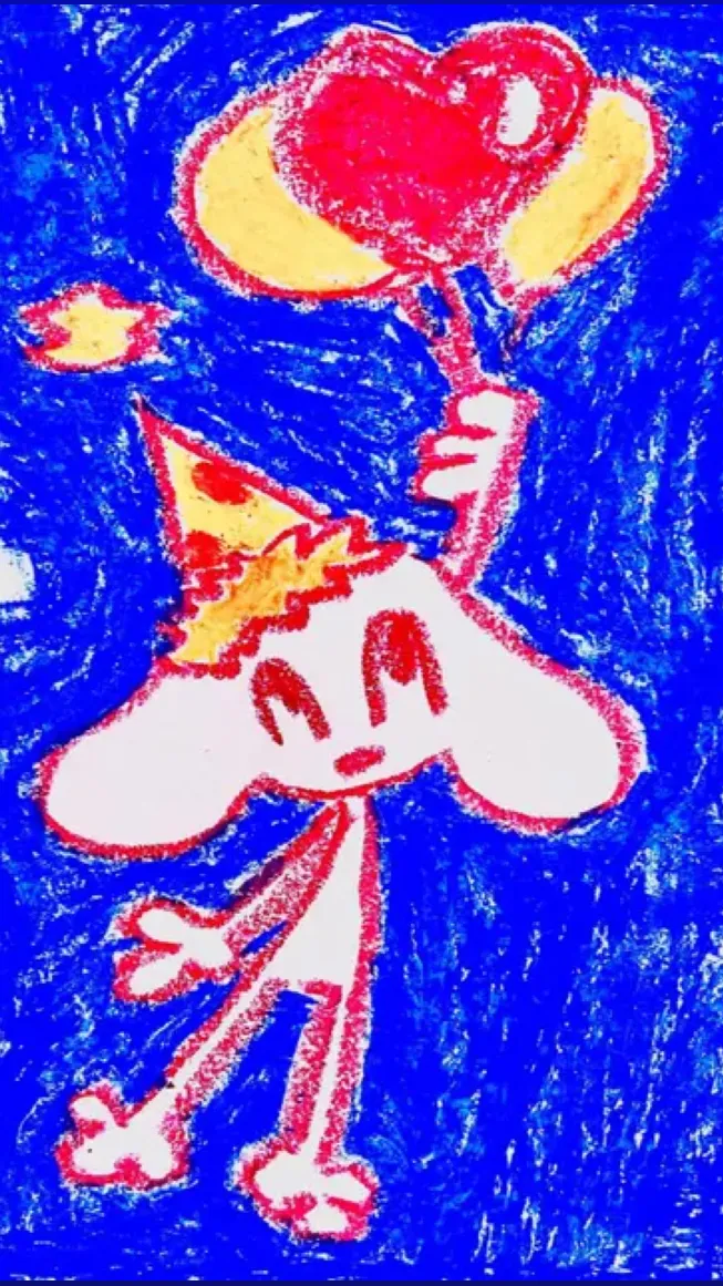 ai character: Parappa but fpe?!! background