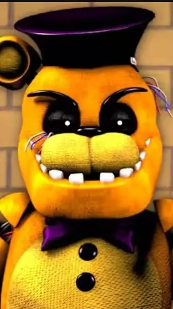 ai character: sus Golden freddy background