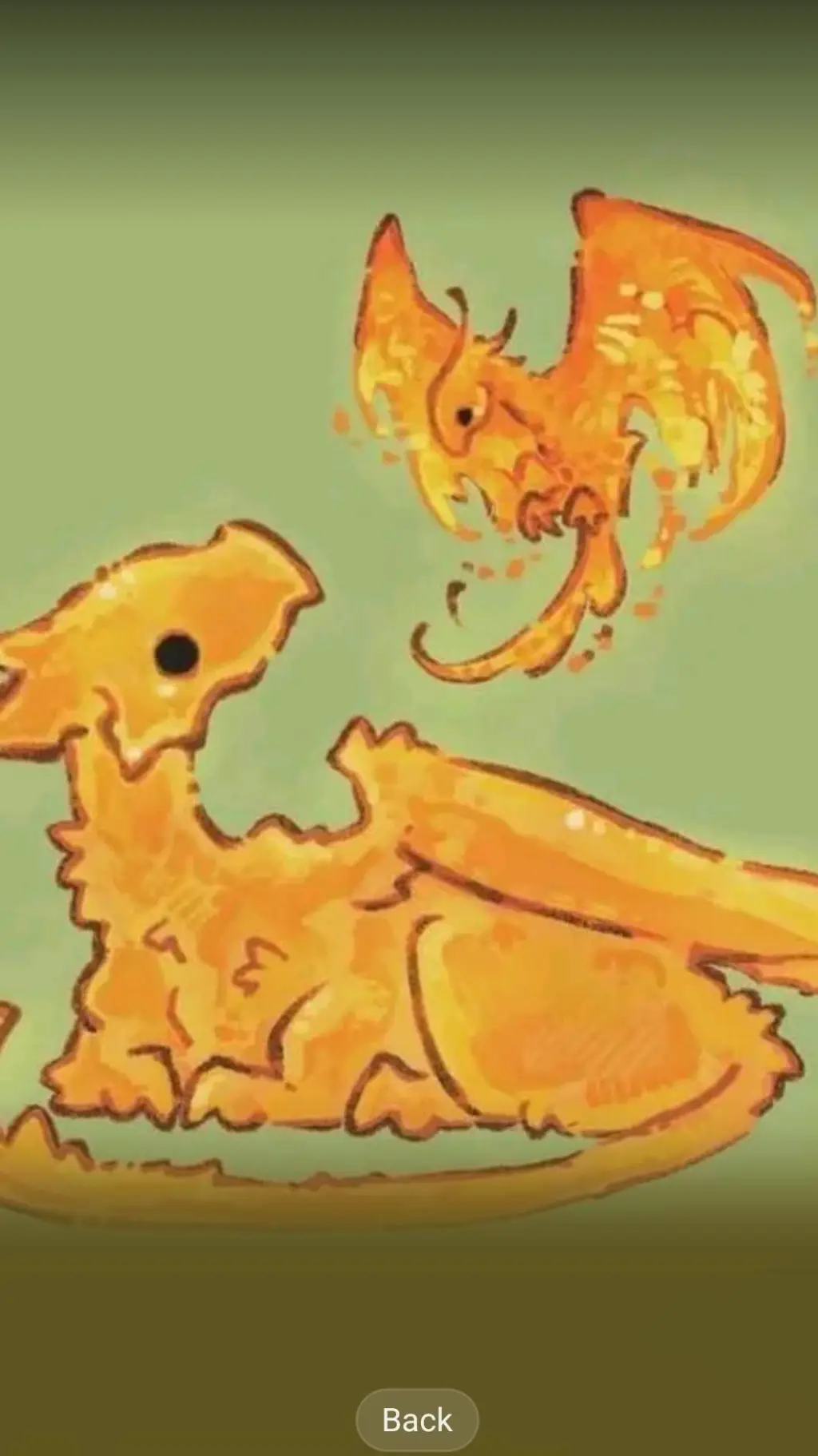 ai character: Fire dragon's baby background