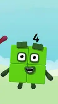 ai character: Numberblock 4 background