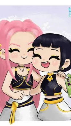 ai character: Mira and Zoey background