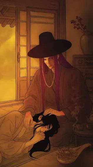 ai character: Gwi-Ma x Mi Yeong background