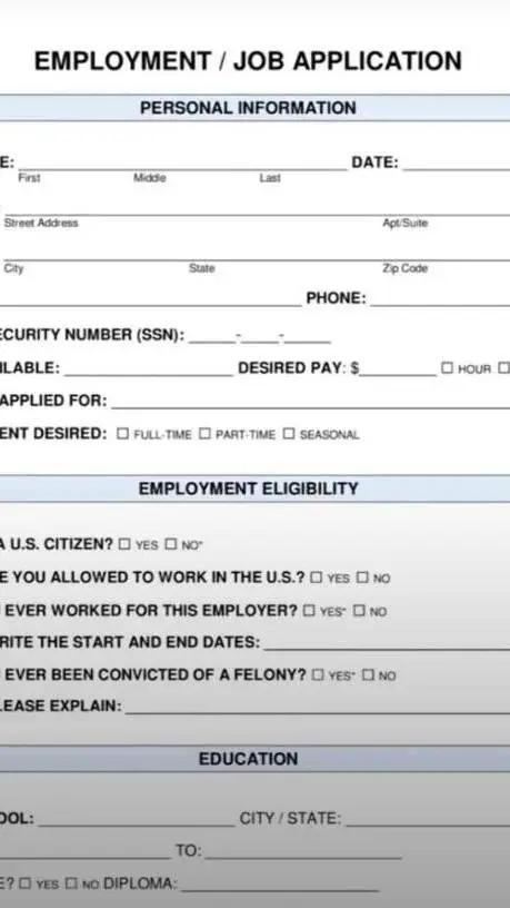 ai character: JOB APPLICATION  background