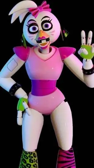 ai character: glamrock chica  background