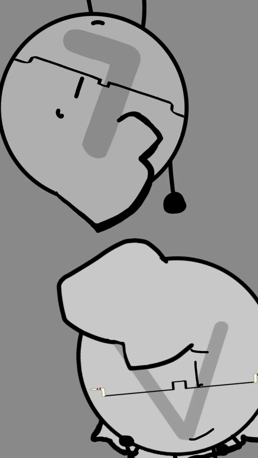 ai character: V and L!  background