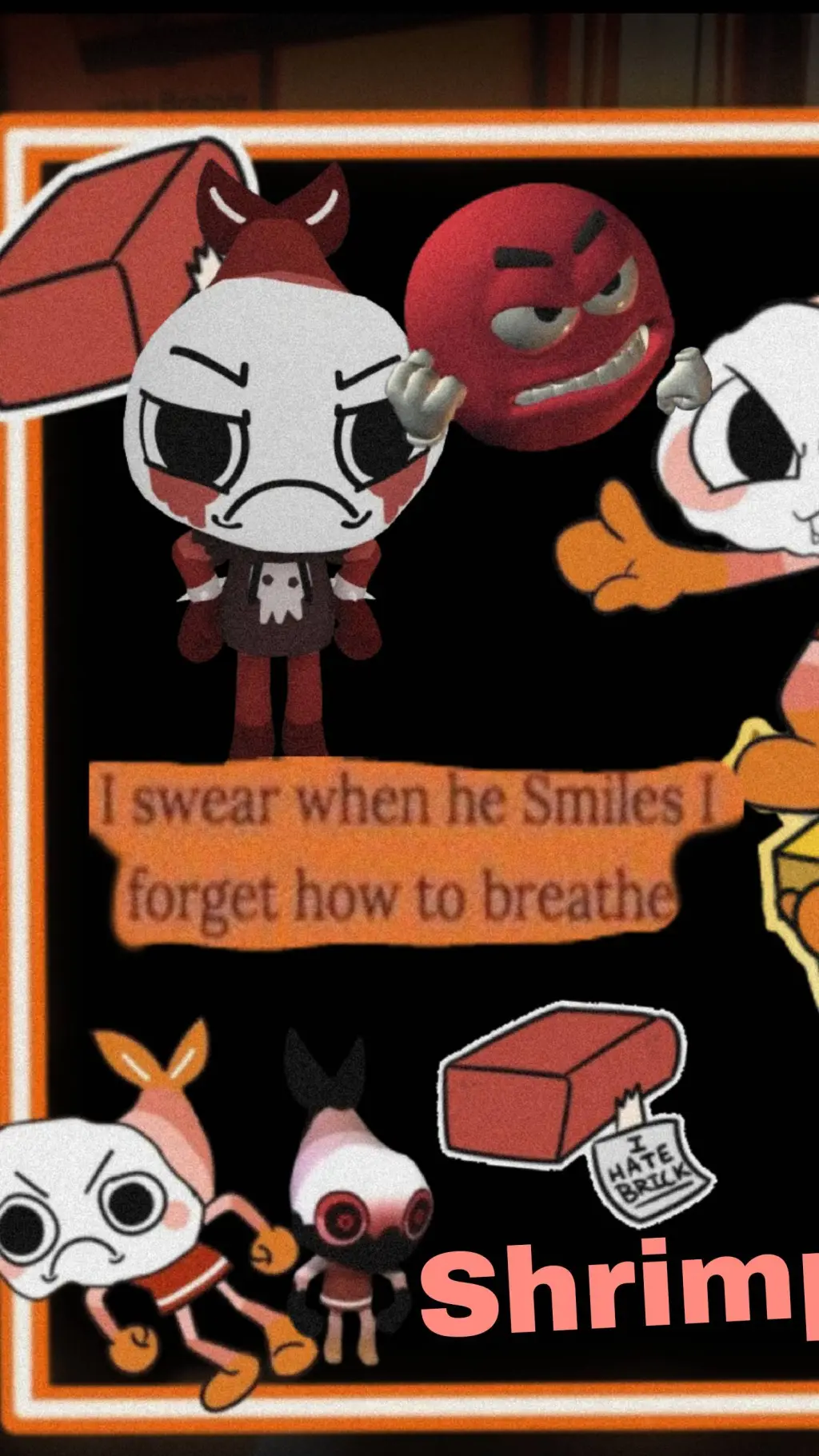 ai character: Shrimpo background