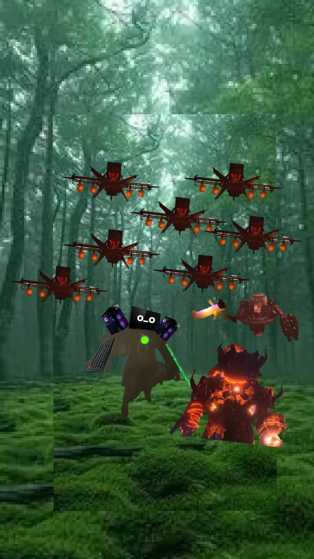 ai character: Skibidi Multi 6 background