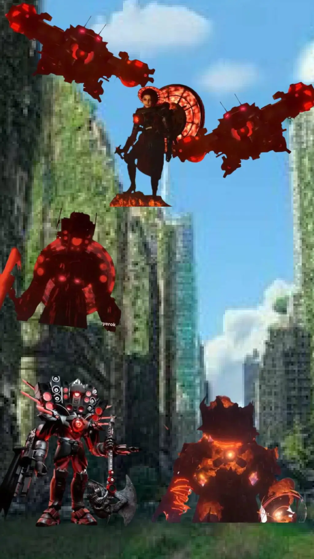 ai character: Skibidi Multi 10 background