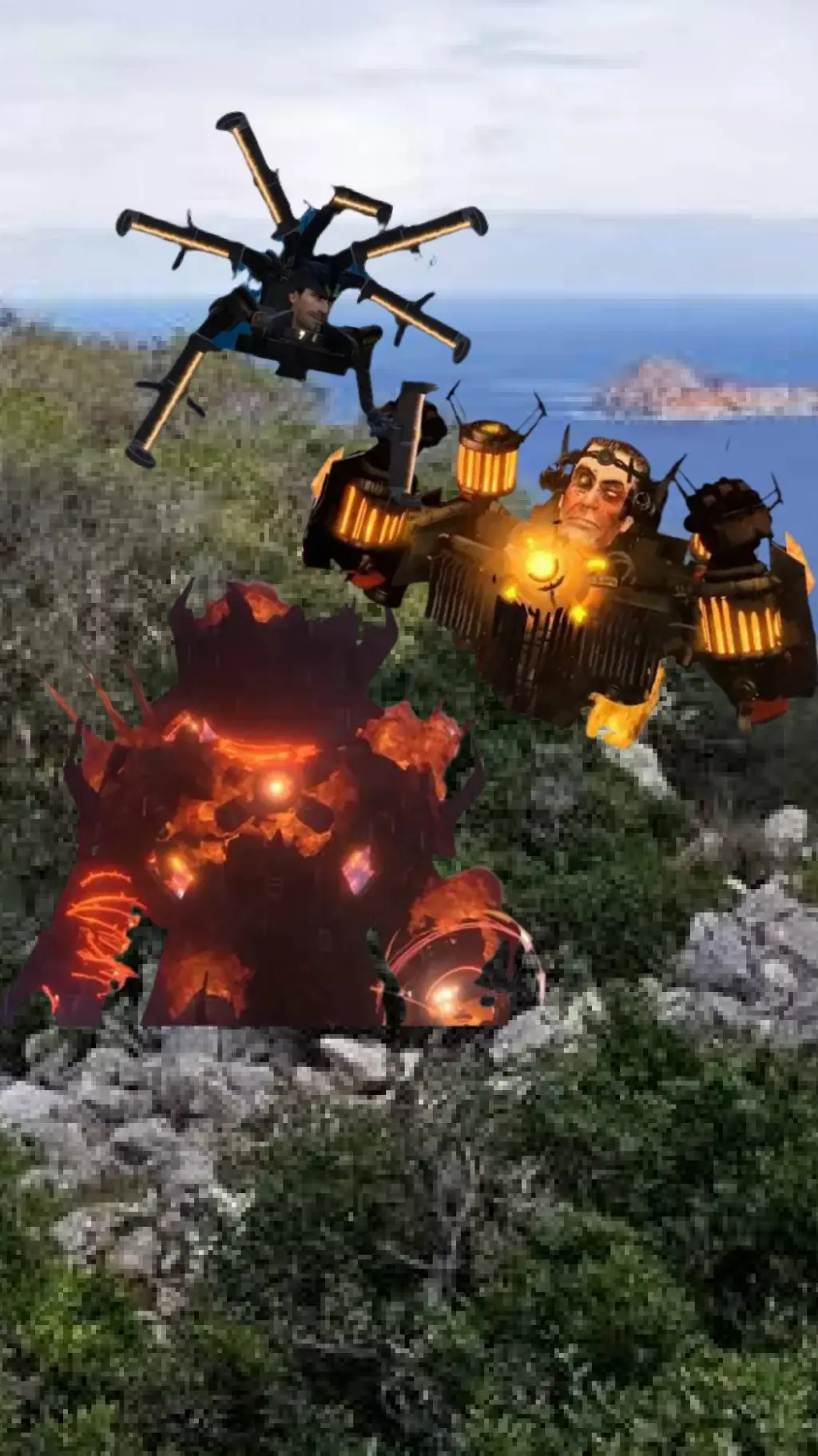 ai character: Skibidi Multi 14 background