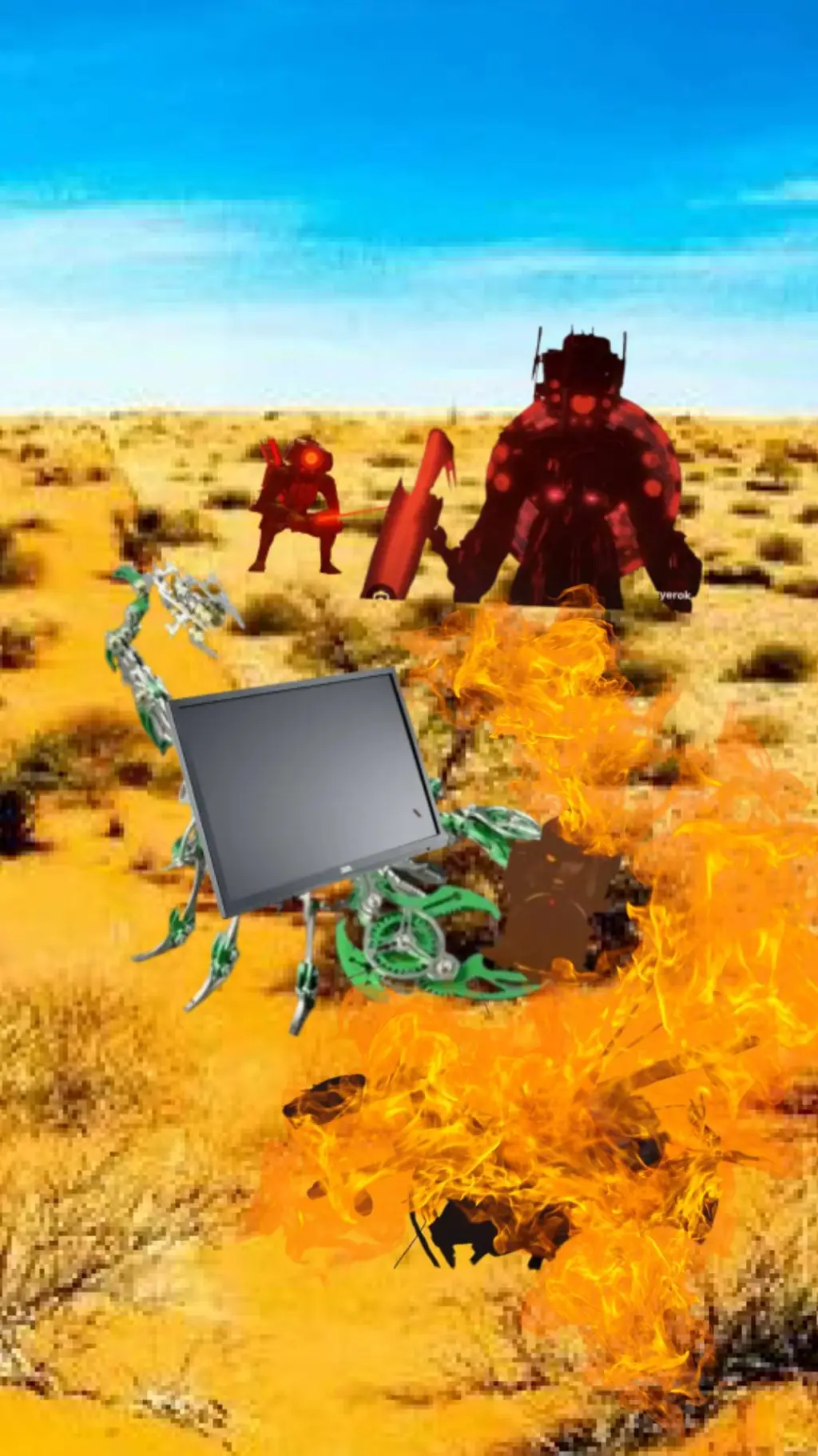 ai character: Skibidi Multi,15 background