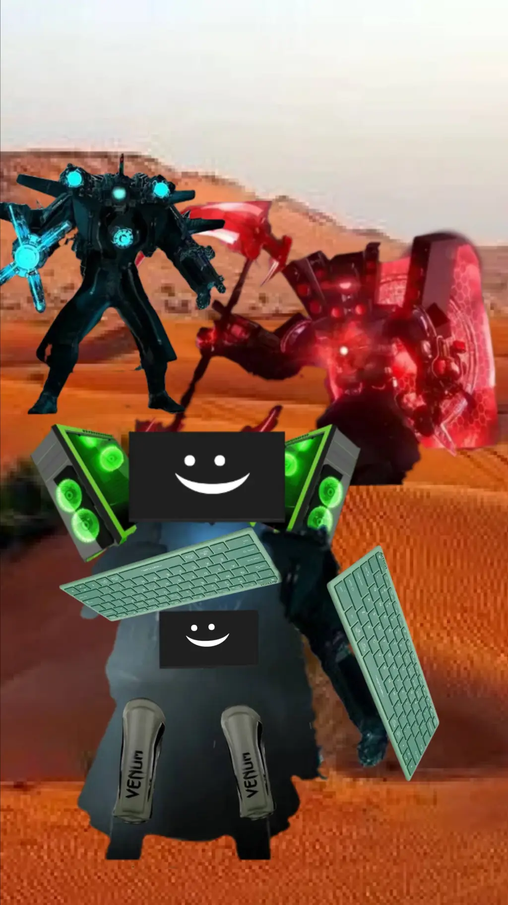 ai character: Skibidi Multi 19 background