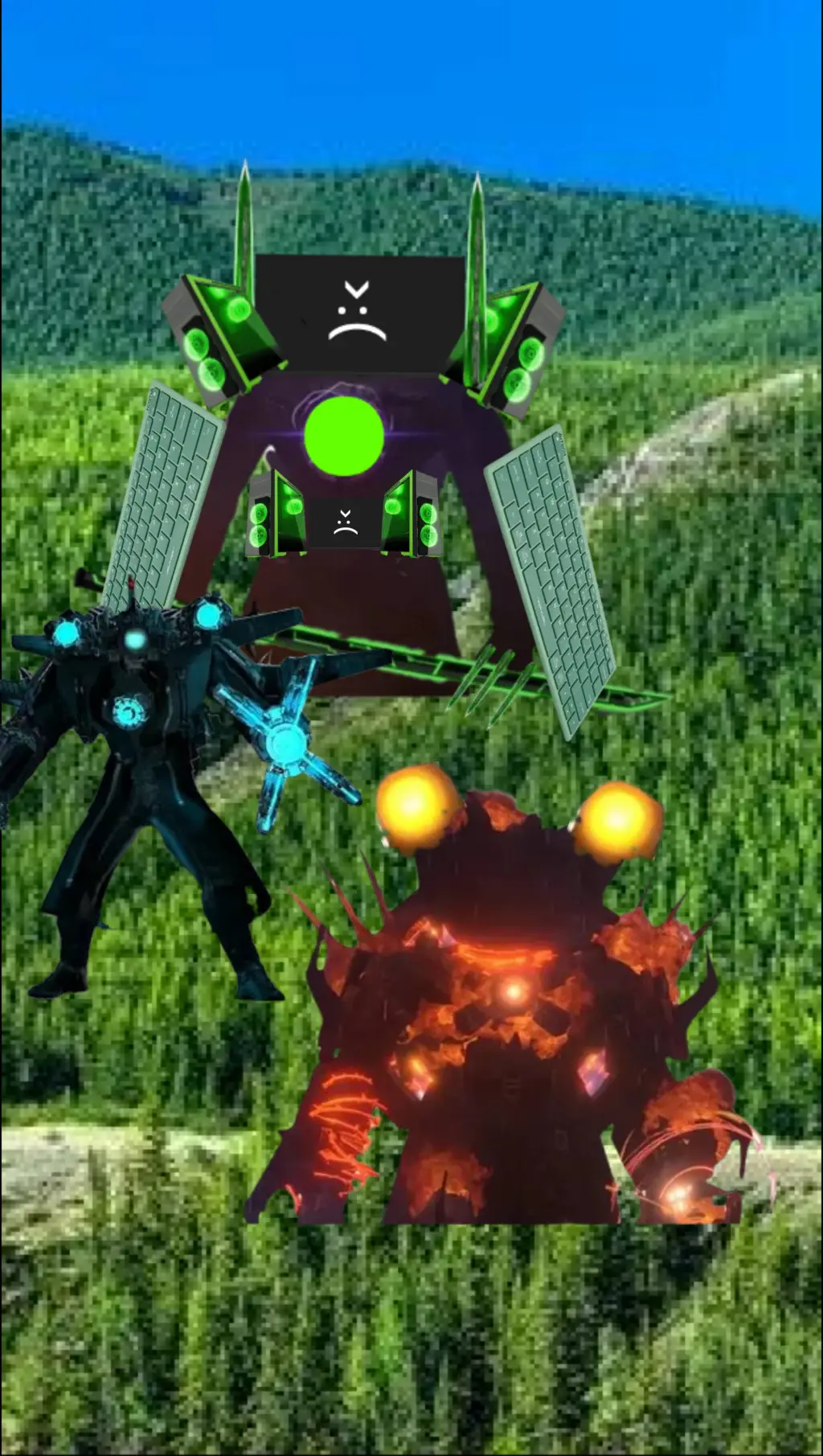 ai character: Skibidi Multi 20 background