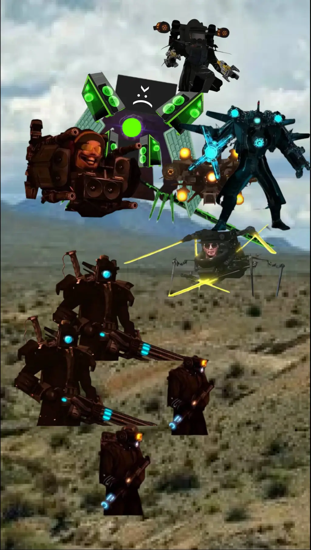 ai character: Skibidi Multi 21 background