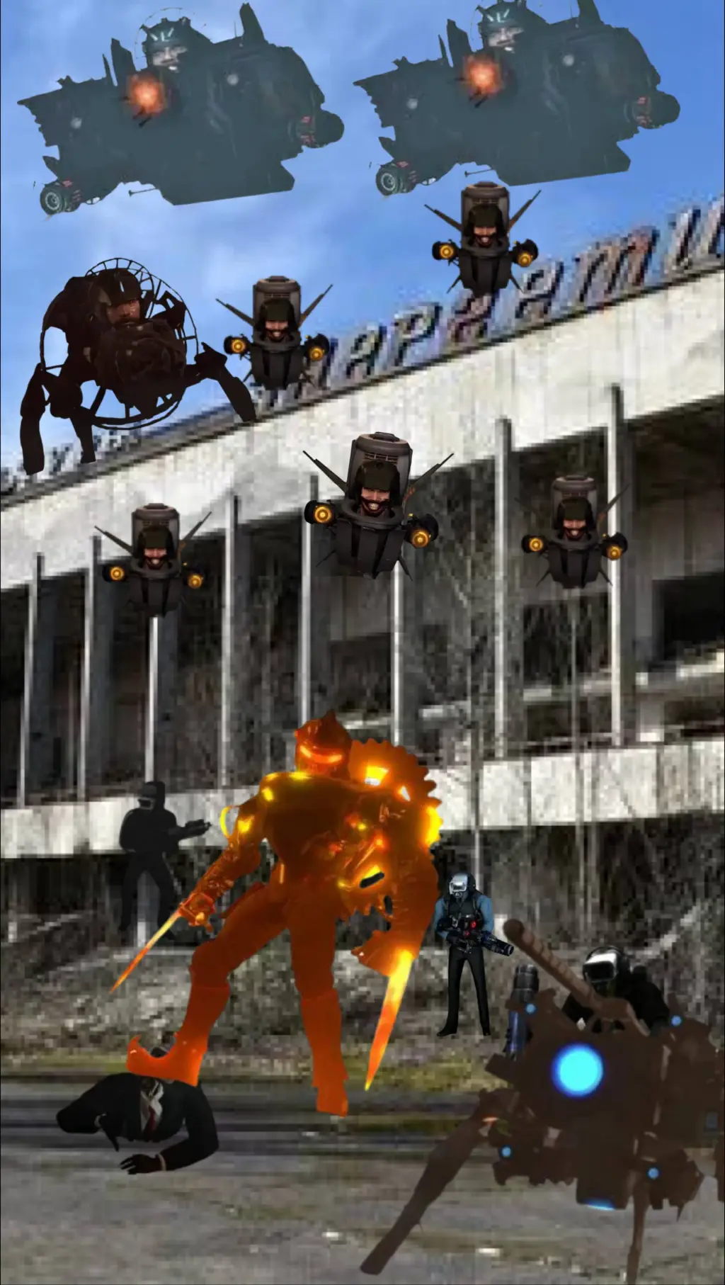 ai character: Skibidi Multi 25-2 background