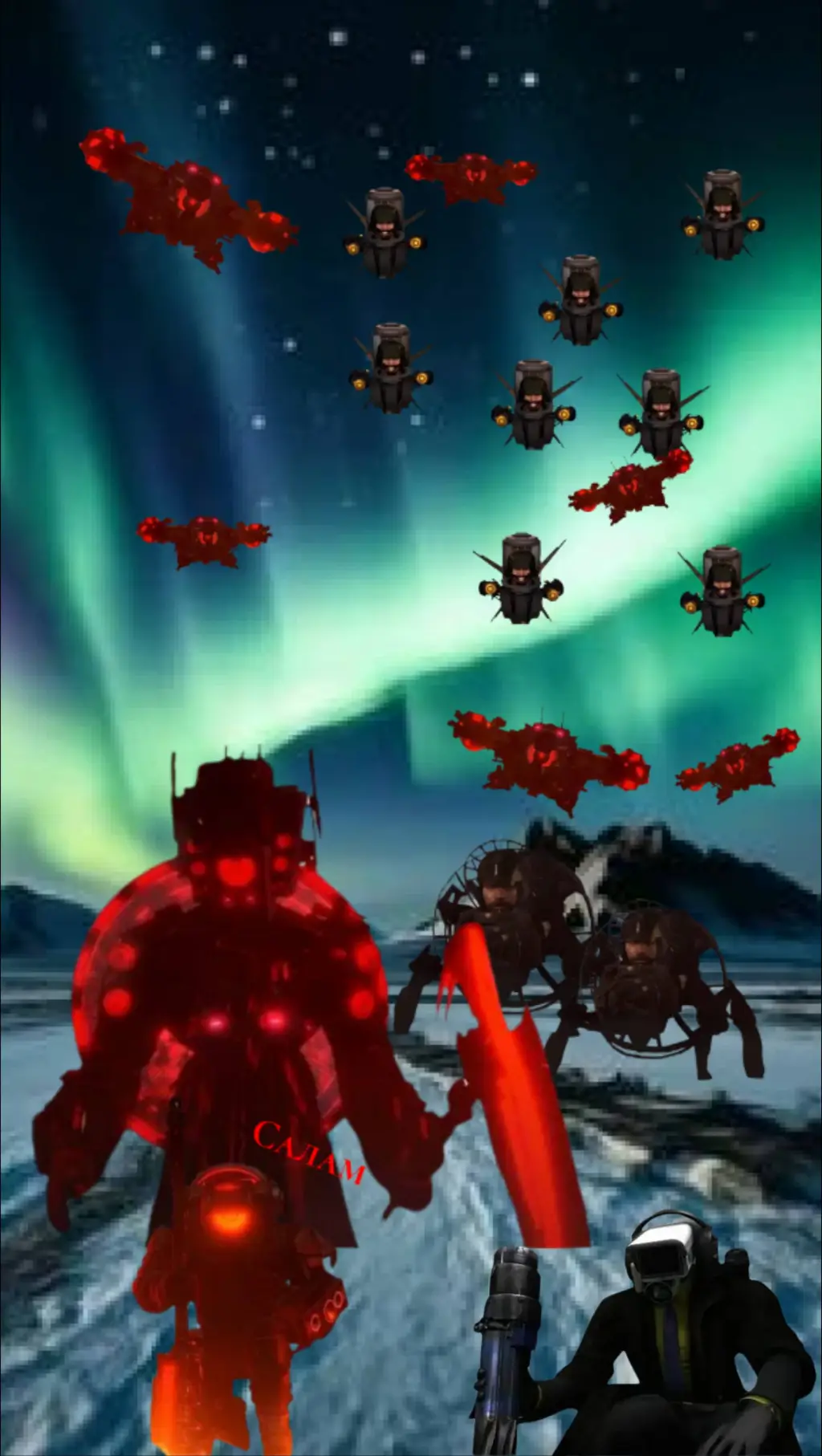 ai character: Skibidi Multi 26 background