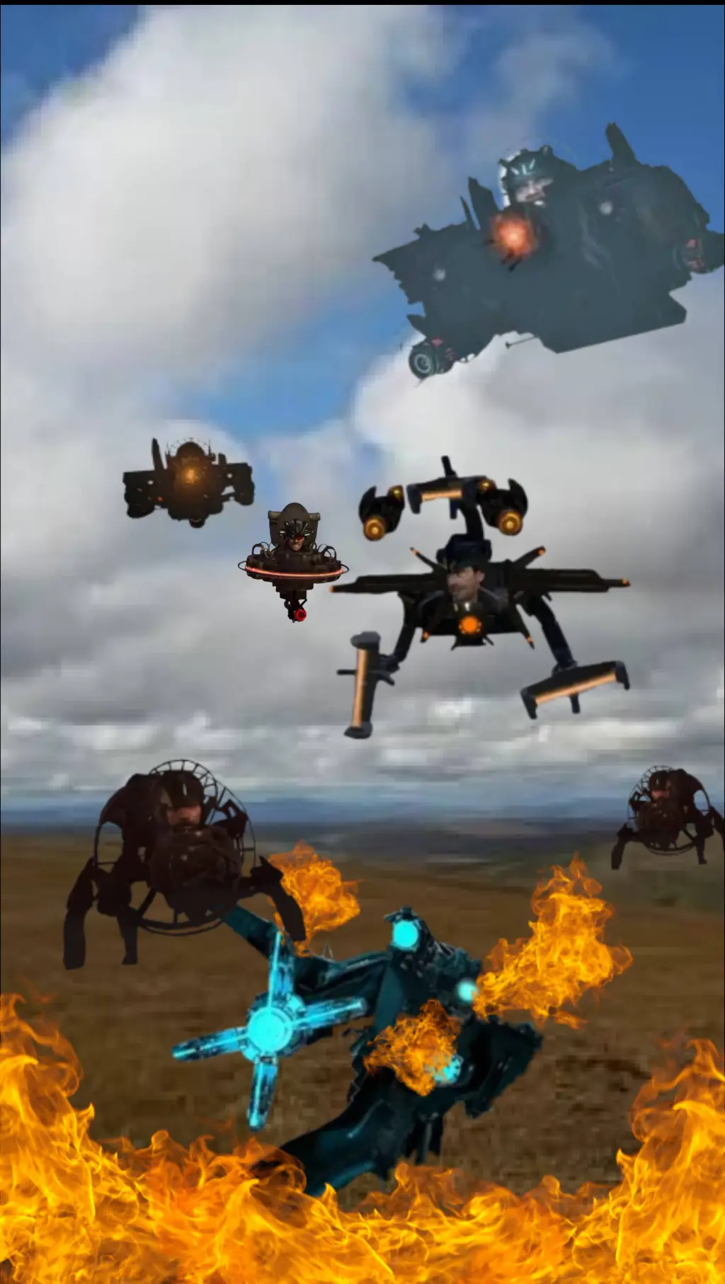 ai character: Skibidi Multi 27-1 background